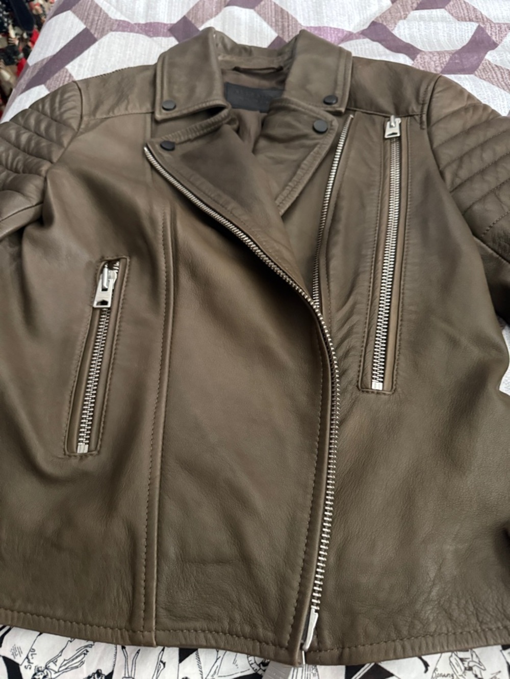 NWOT All Saints Leather Biker jacket